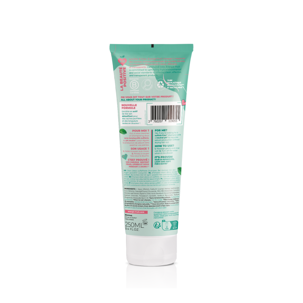 Energie Fruit Shampooing Clean Detox The Vert racines grasses pointes sèches, 250ml | Parashop.com