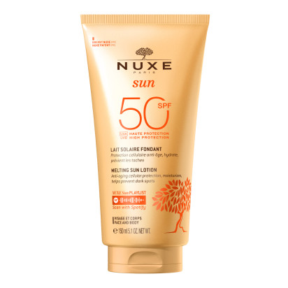 Nuxe SUN Lait Fondant Haute Protection Visage et Corps SPF50, 150ml | Parashop.com