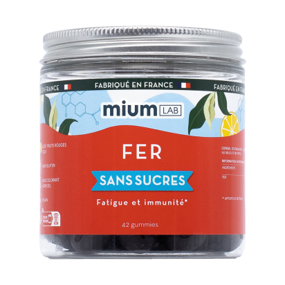 Mium Lab Gummies Fer Sans Sucre, 42 gummies | Parashop.com