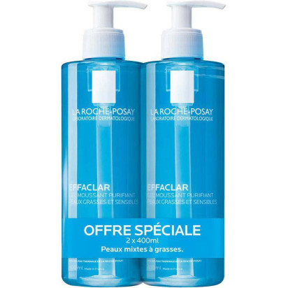 EFFACLAR Gel moussant purifiant, 2x400ml La Roche-Posay - Parashop