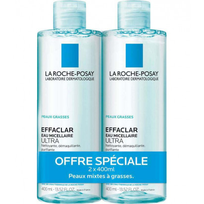 EFFACLAR Eau micellaire purifiante. Lot 2x400ml La Roche-Posay - Parashop
