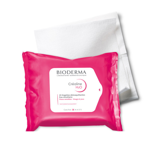 Bioderma CRÉALINE H2O Lingettes, 25 unités | Parashop.com