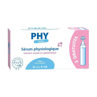 PHYSIODOSE, Sérum physiologique, Boîte 40 doses + 5 doses offertes Laboratoires Gilbert - Parashop