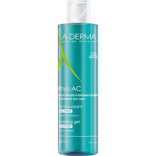 PHYS-AC Gel Moussant Purifiant, 200ml A-Derma - Parashop