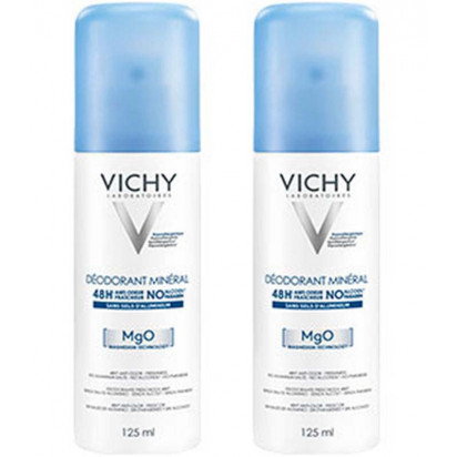 Déodorant Minéral 48H. Lot de 2 Aérosols 125ml Vichy - Parashop