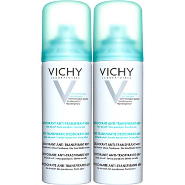 Déodorant Antitranspirant, Lot de 2 Aérosols 125ml Vichy - Parashop