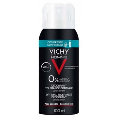 HOMME déodorant tolérance optimale 48h, spray 100ml Vichy - Parashop