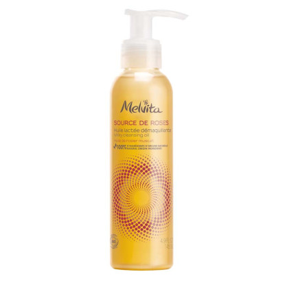 SOURCE DE ROSES Huile lactée démaquillante bio, 145ml Melvita - Parashop