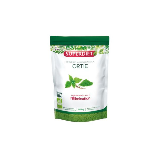 Ortie Bio élimination en poudre, 200g Super Diet - Parashop