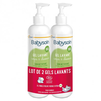 Gel Lavant corps & cheveux Bio, 2x500ml  Babysoin - Parashop