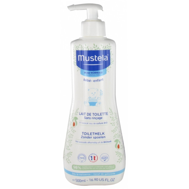 Lait de Toilette Sans Rinçage à l'Avocat, 500ml Mustela - Parashop