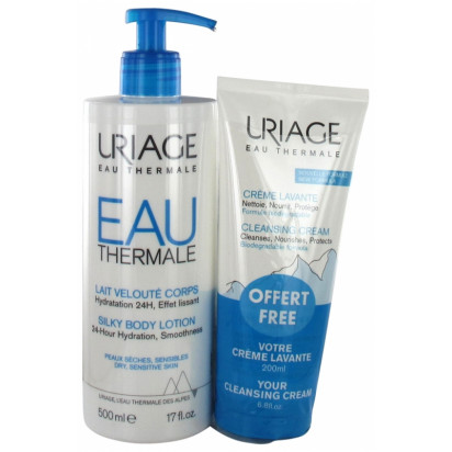 Lait velouté corps 500ml + Crème lavante 200ml - Parashop Uriage