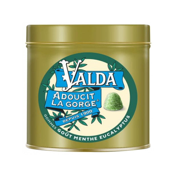 VALDA Gommes Goût Menthe Eucalyptus, 140g | Parashop.com