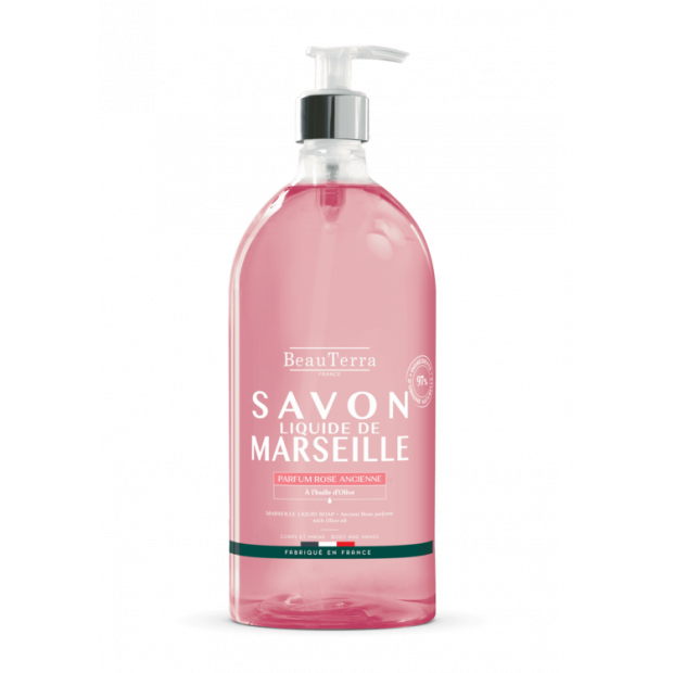 BEAUTERRA Savon liquide Marseille rose ancienne, 1L | Parashop.com