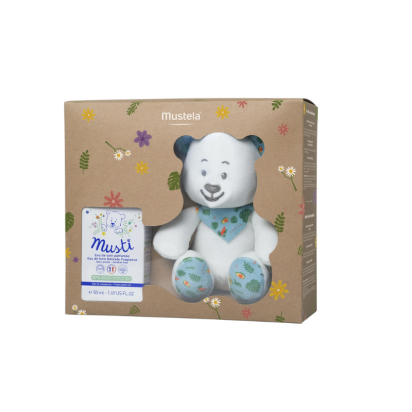 Mustela Musti Eau De Soin 50ml + Doudou Ours Blanc OFFERT | Parashop.com