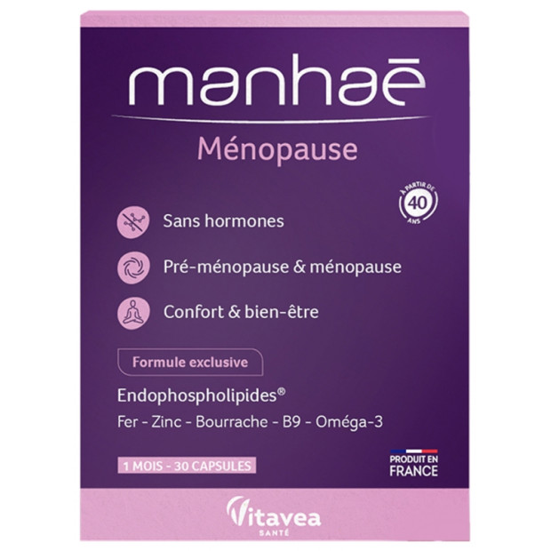 Manhaé, Féminité Et Ménopause Sans Hormones Sans Soja, 30 Caps