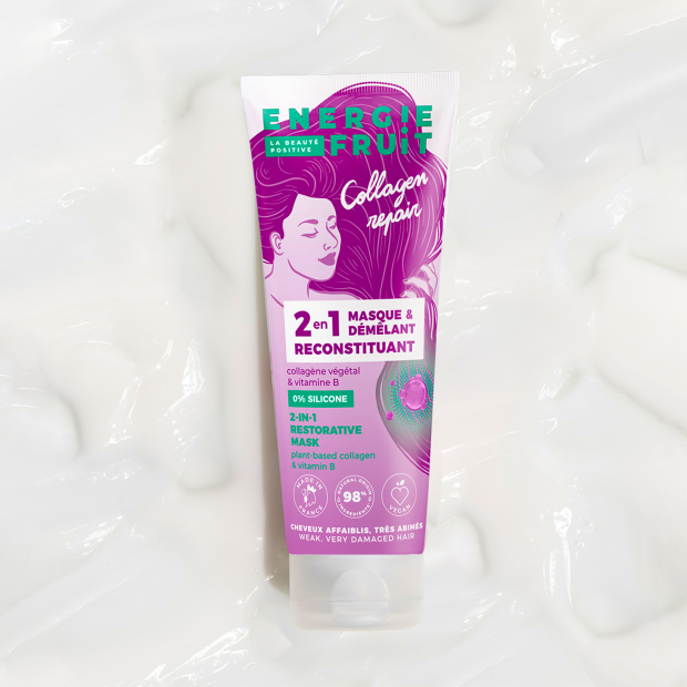 Energie Fruit Masque & Démêlant 2 en 1 Reconstituant Collagène Végétal & Vitamine B, 200ml | Parashop.com