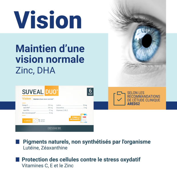 Suvéal Duo Maintien Vision Normale, 180 Capsules