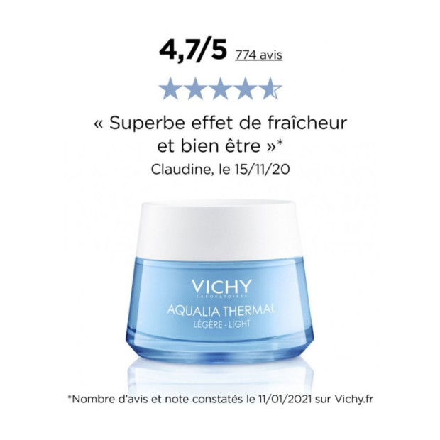VICHY AQUALIA THERMAL Crème Réhydratante Légère, 50ml | Parashop.com