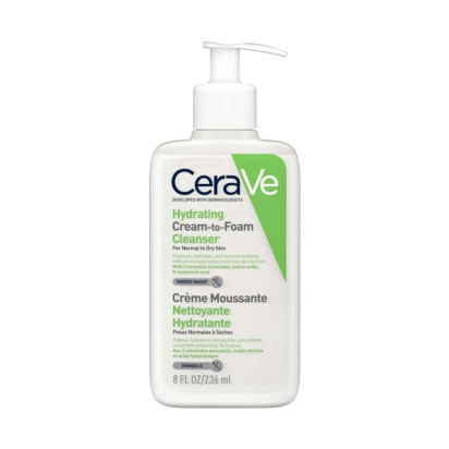 CeraVe Crème Moussante Nettoyante Hydratante Visage, 473ml | Parashop.com