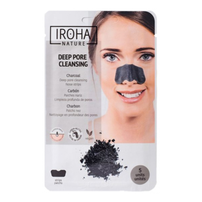 Iroha Nature Charbon Patchs Purifiant Nez, 5 unités
