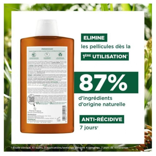 Antipelliculaire Shampoing Rééquilibrant Au Galanga, 400ml