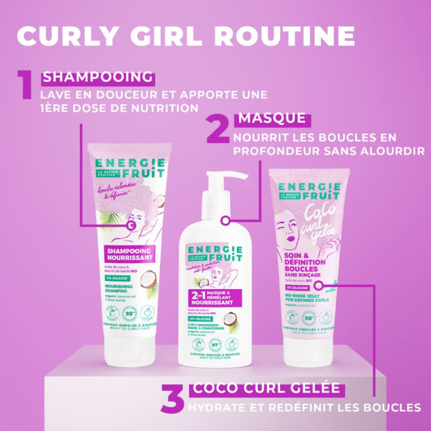 COCO CURL Gelée soin coiffant définition des boucles, 200ml Energie Fruit - Parashop