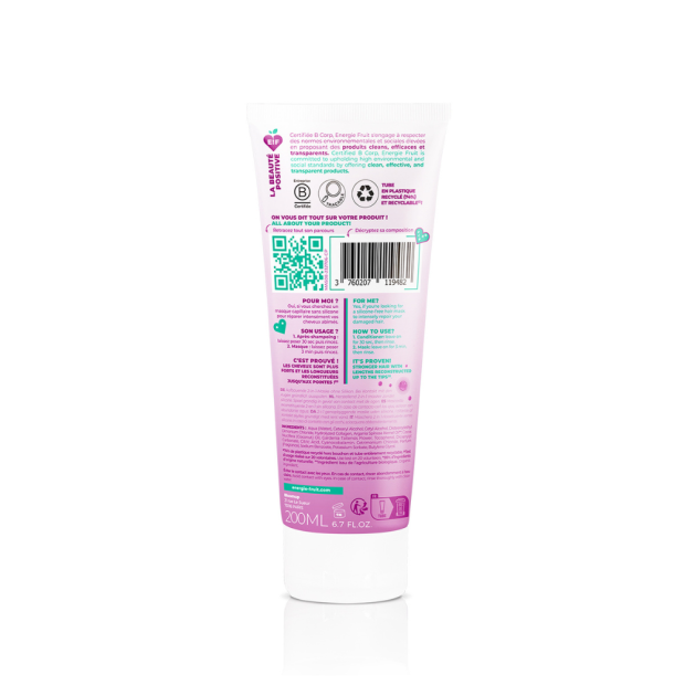 Energie Fruit Masque & Démêlant 2 en 1 Reconstituant Collagène Végétal & Vitamine B, 200ml | Parashop.com