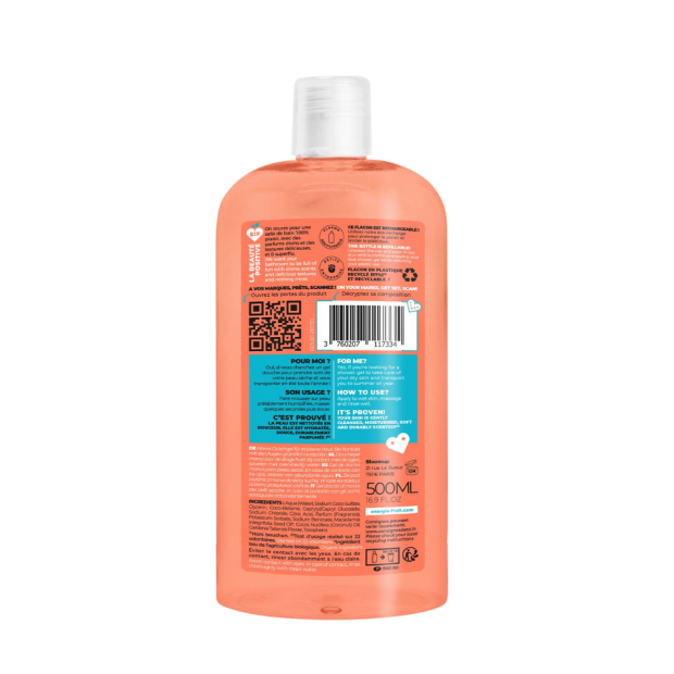 Energie Fruit Gel douche hydratant monoï & huile de macadamia bio 98%, 500ml | Parashop.com