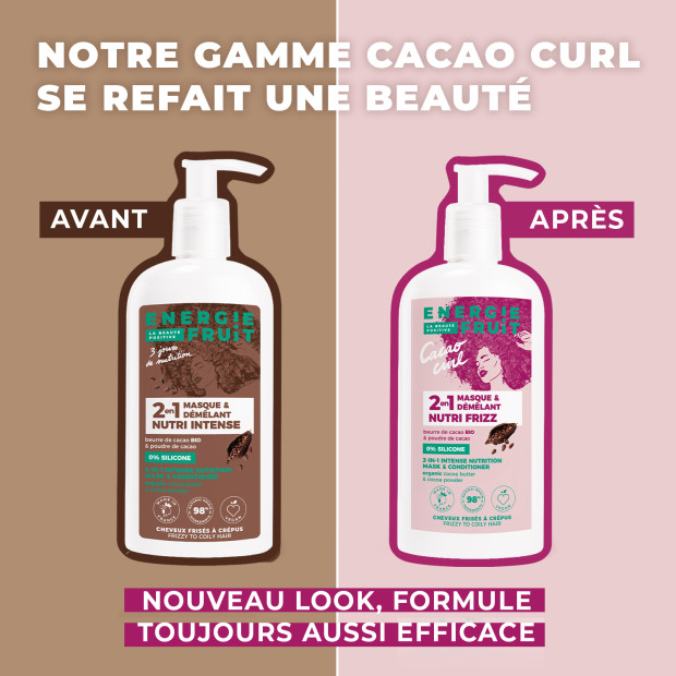 Energie Fruit Masque 2en1 nutri intense poudre et beurre de cacao bio, 300ml | Parashop.com