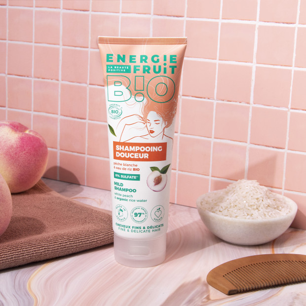 Energie Fruit Shampoing douceur pêche blanche & eau de riz, 250ml | Parashop.com